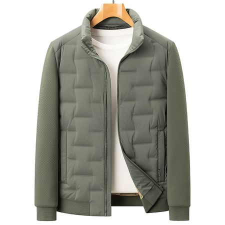Men's Lightweight Down Jacket Stand Collar Fashion Coat
